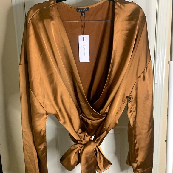 Dynamite Warp Satin Blouse - Picture 1 of 4